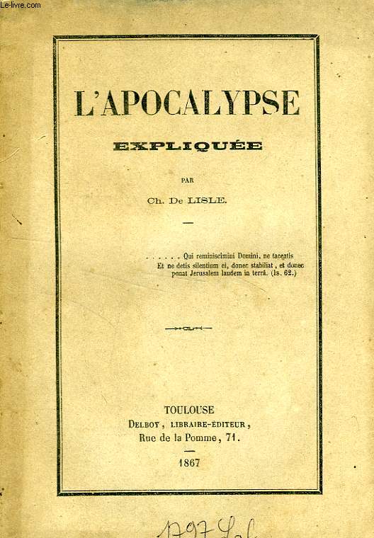 L'APOCALYPSE EXPLIQUEE