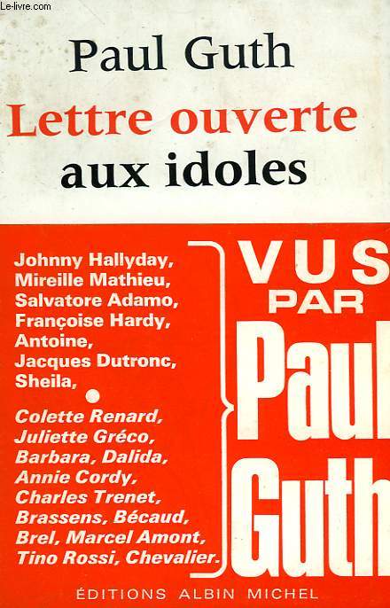 LETTRE OUVERTE AUX IDOLES