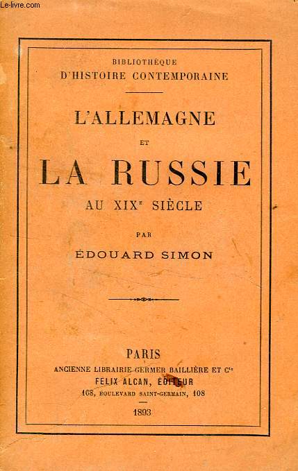 L'ALLEMAGNE ET LA RUSSIE AU XIXe SIECLE