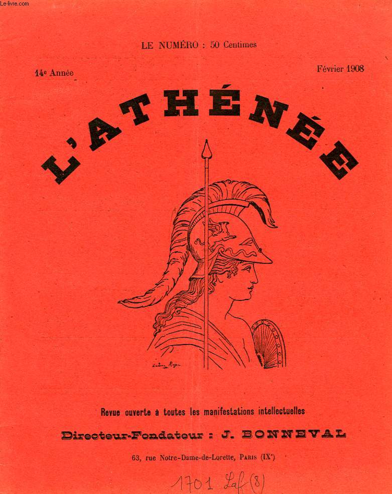 L'ATHENEE, 14e ANNEE, FEV. 1908