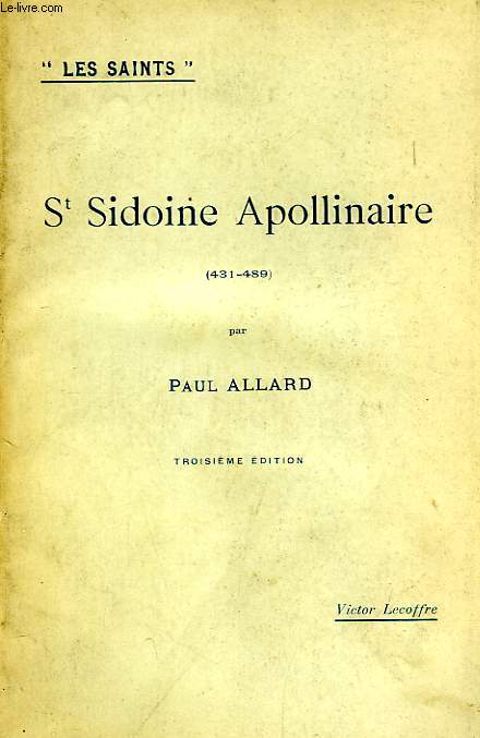 SAINT SIDOINE APOLLINAIRE (431-489)