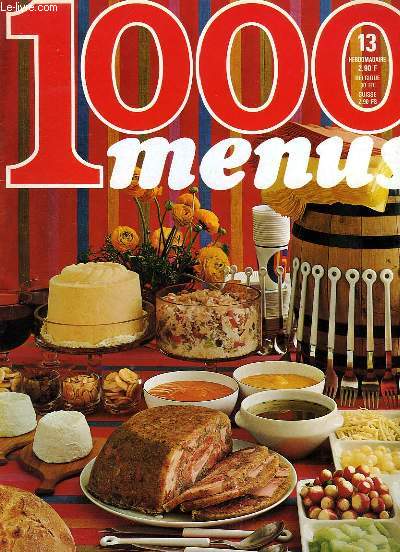 1000 MENUS, N 13