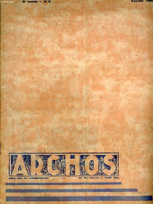 ARCHOS, 8e ANNEE, N 2, FEV. 1933