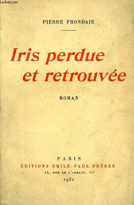 IRIS PERDUE ET RETROUVEE