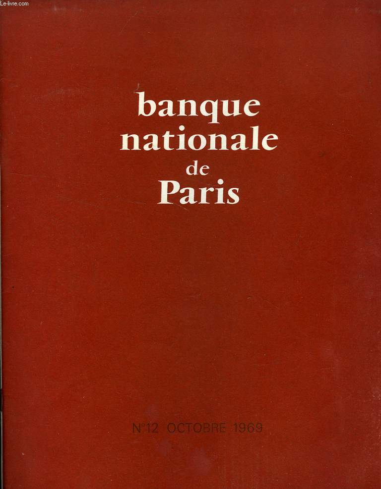 BANQUE NATIONALE DE PARIS, N 12, OCT. 1969