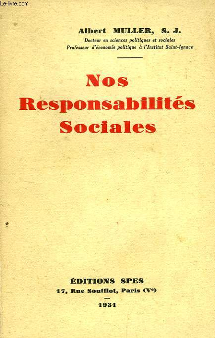 NOS RESPONSABILITES SOCIALES