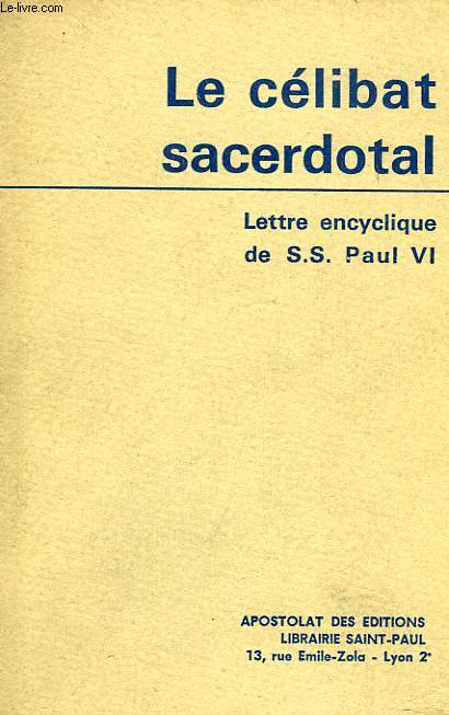 LE CELIBAT SACERDOTAL