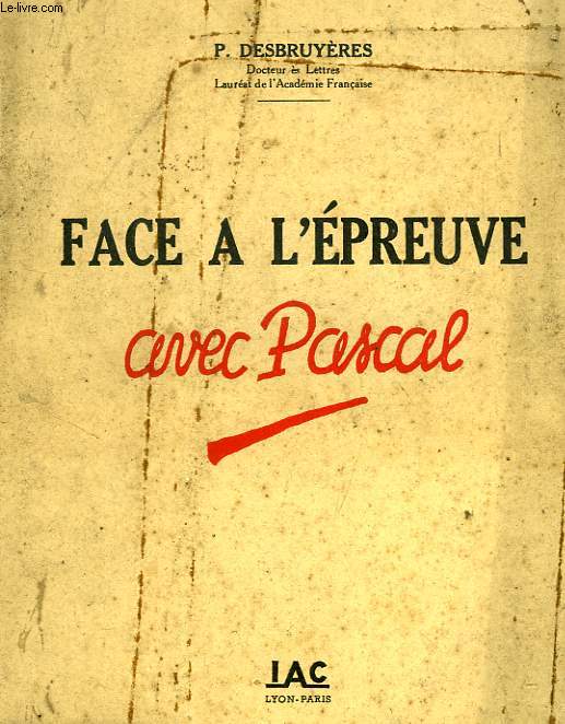 FACE A L'EPREUVE AVEC PASCAL