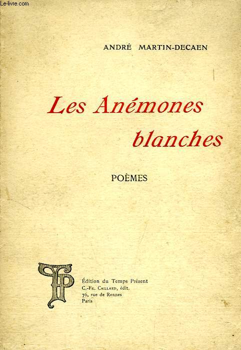 LES ANEMONES BLANCHES