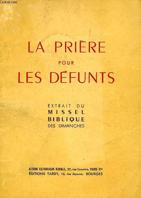 LA PRIERE POUR LES DEFUNTS