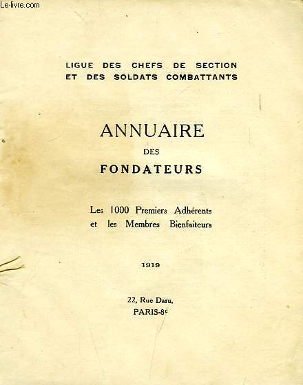 ANNUAIRE DES FONDATEURS