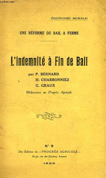 L'INDEMNITE A FIN DE BAIL