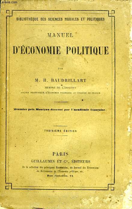 MANUEL D'ECONOMIE POLITIQUE