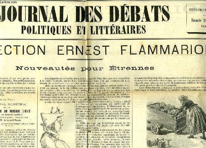 JOURNAL DES DEBATS POLITIQUES ET LITTERAIRES, SUPPLEMENT ILLUSTRE DU 22 DEC. 1895