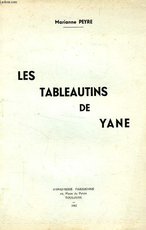 LES TABLEAUTINS DE YANE