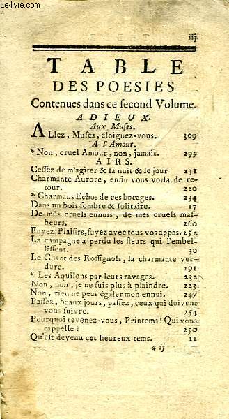 OEUVRES DE MADAME ET MADEMOISELLE DESHOULIERES, 2e VOLUME