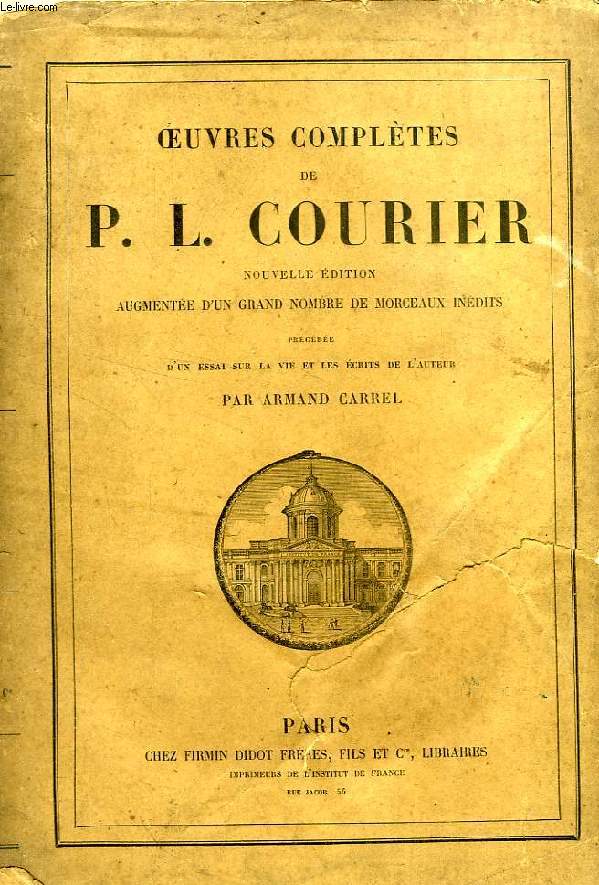 OEUVRES COMPLETES DE P. L. COURIER