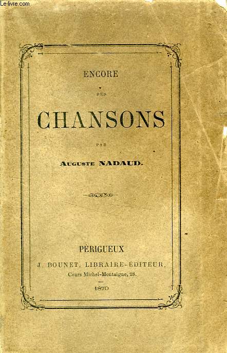 ENCORE DES CHANSONS