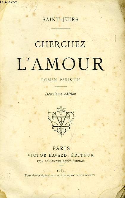 CHERCHEZ L'AMOUR, ROMAN PARISIEN