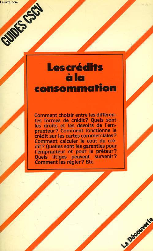 LES CREDITS A LA CONSOMMATION