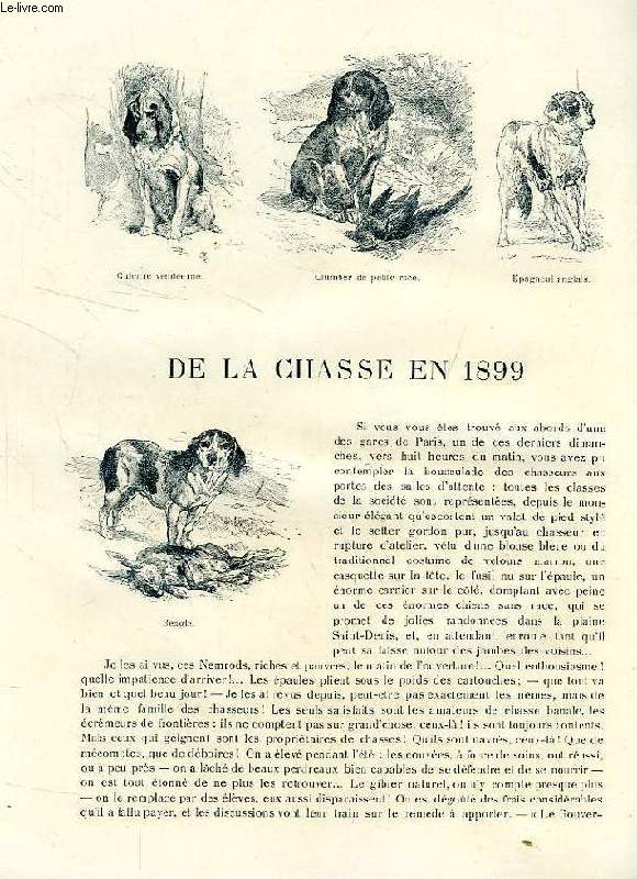 REVUE DE PARIS (EXTRAIT), DE LA CHASSE EN 1899 / CHANSON RUSSE / UN FETICHARD