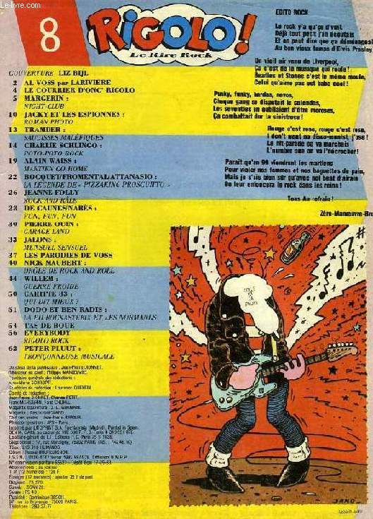RIGOLO !, LE RIRE ROCK, N 8
