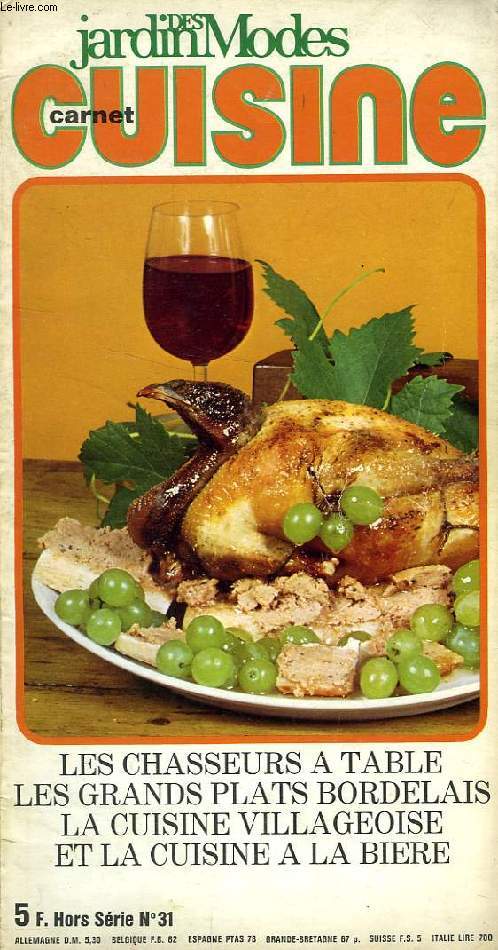 JARDIN DES MODES, CARNET CUISINE, H.S. N 31 (C8), AUTOMNE 1971