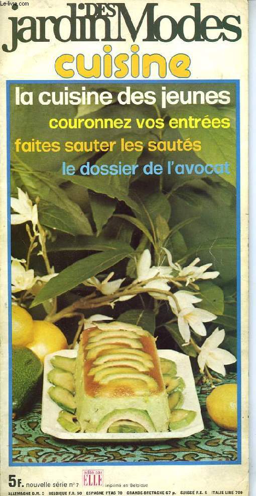 JARDIN DES MODES, CUISINE, NOUVELLE SERIE, N 7, MARS 1974