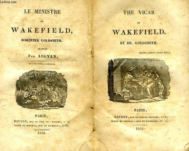 LE MINISTRE DE WAKEFIELD, THE VICAR OF WAKEFIELD