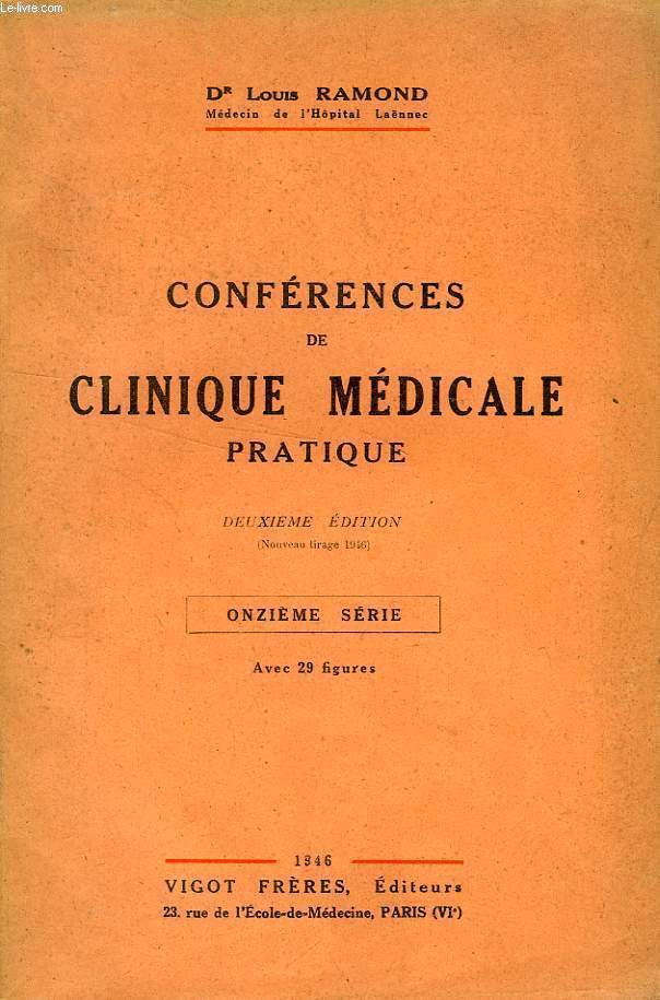 CONFERENCES DE CLINIQUE MEDICALE PRATIQUE, 11e SERIE