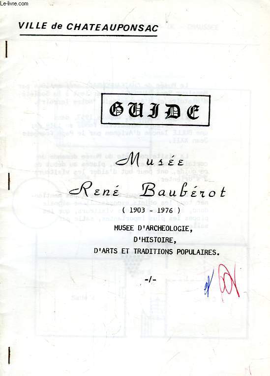 GUIDE, MUSEE RENE BAUBEROT (1903-1976)
