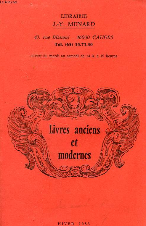 LIVRES ANCIENS ET MODERNES, FEV. 1982 (CATALOGUE)