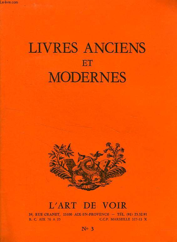 LIVRES ANCIENS ET MODERNES, N 3 (CATALOGUE)