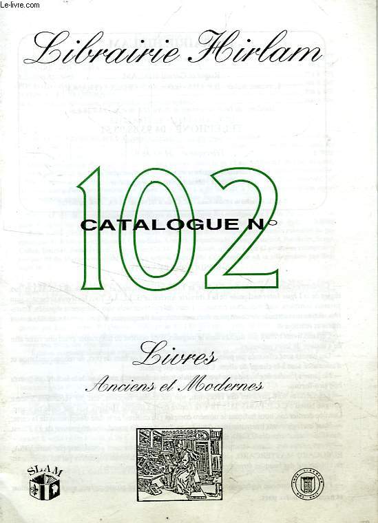 LIBRAIRIE HIRLAM, CATALOGUE N 102