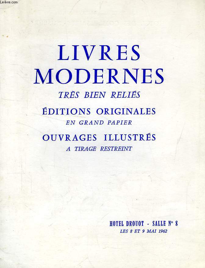 LIVRES MODERNES TRES BIEN RELIES (CATALOGUE)