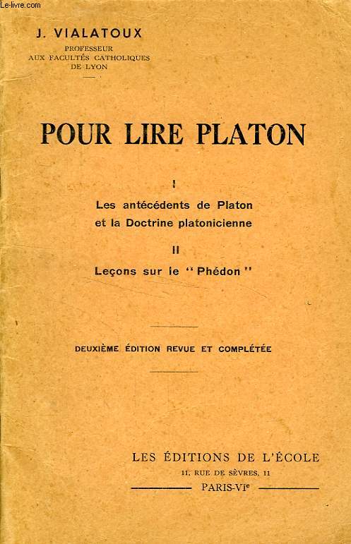 POUR LIRE PLATON