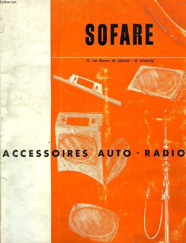 SOFARE, ACCESSOIRES AUTO-RADIO (CATALOGUE)