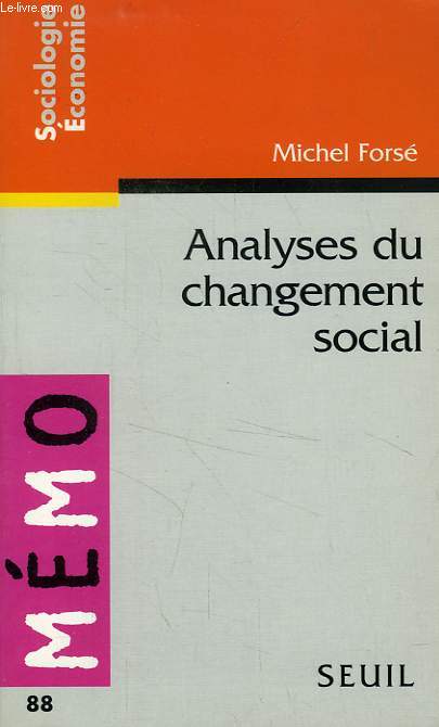 ANALYSES DU CHANGEMENT SOCIAL