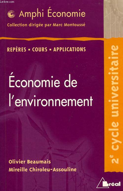 ECONOMIE DE L'ENVIRONNEMENT