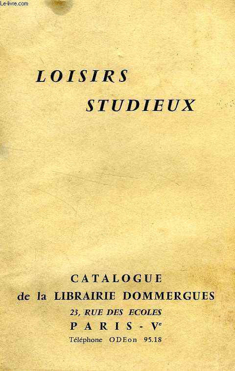 LOISIRS STUDIEUX (CATALOGUE)