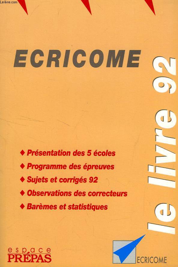 ECRICOME, LE LIVRE 92