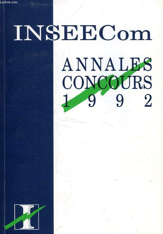 INSEECom, ANNALES CONCOURS 1992