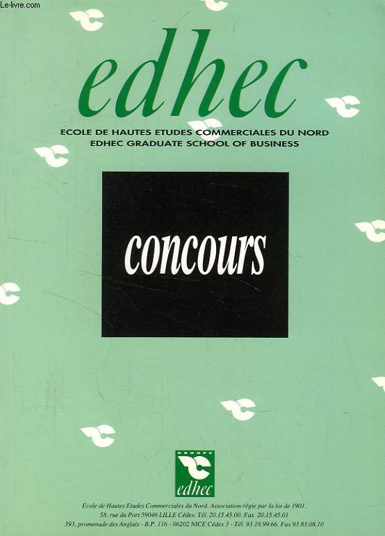 EDHEC, CONCOURS 1994-1994