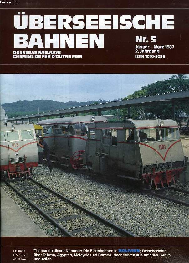 BERSEEISCHE BAHNEN, N 5, JAN.-MRZ 1987 (CHEMINS DE FER D'OUTRE MER)