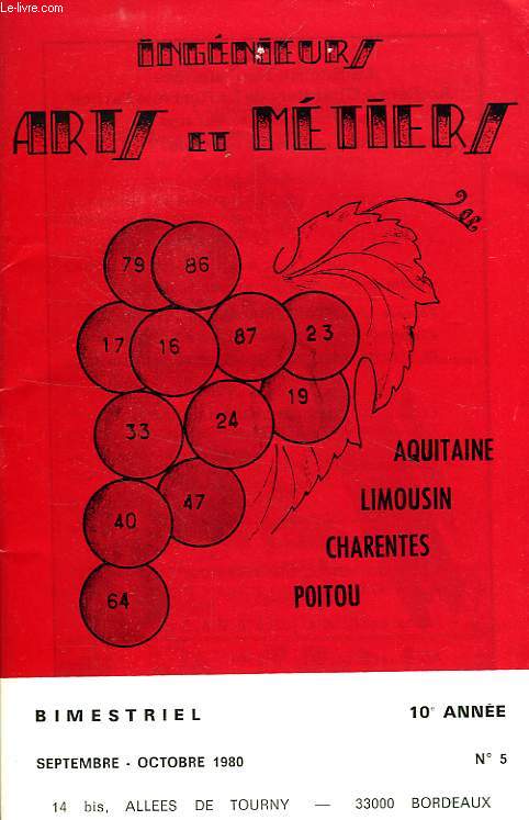 INGENIEURS ARTS ET METIERS, 10e ANNEE, N 5, SEPT.-OCT. 1980
