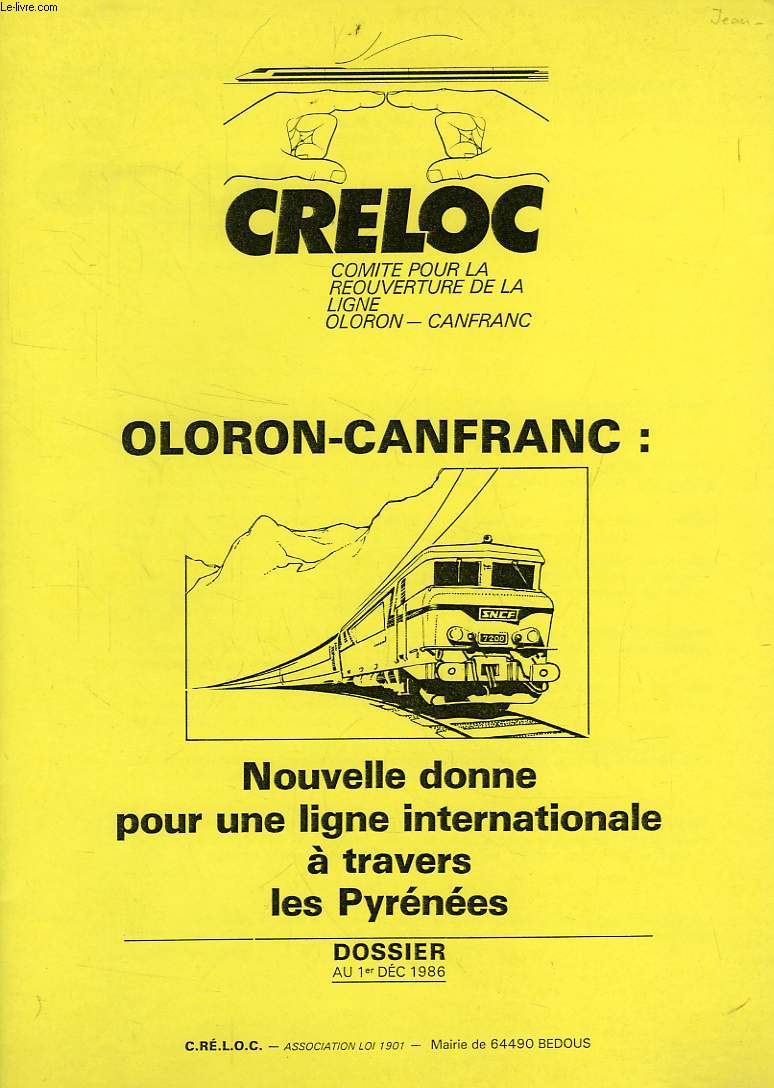 CRELOC, DOSSIER 1er DEC. 1986