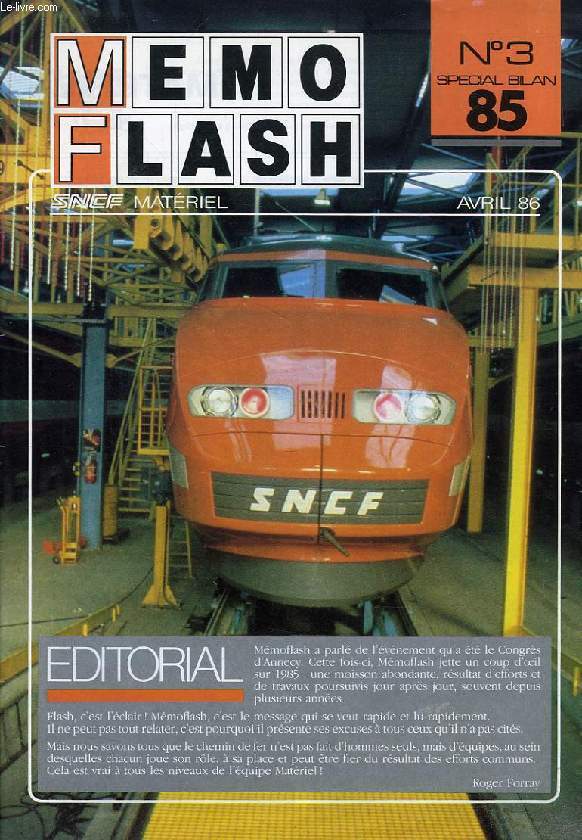 MEMO FLASH, N 3, AVRIL 1986, SPECIAL BILAN 85