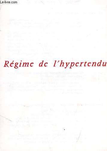 REGIME DE L'HYPERTENDU