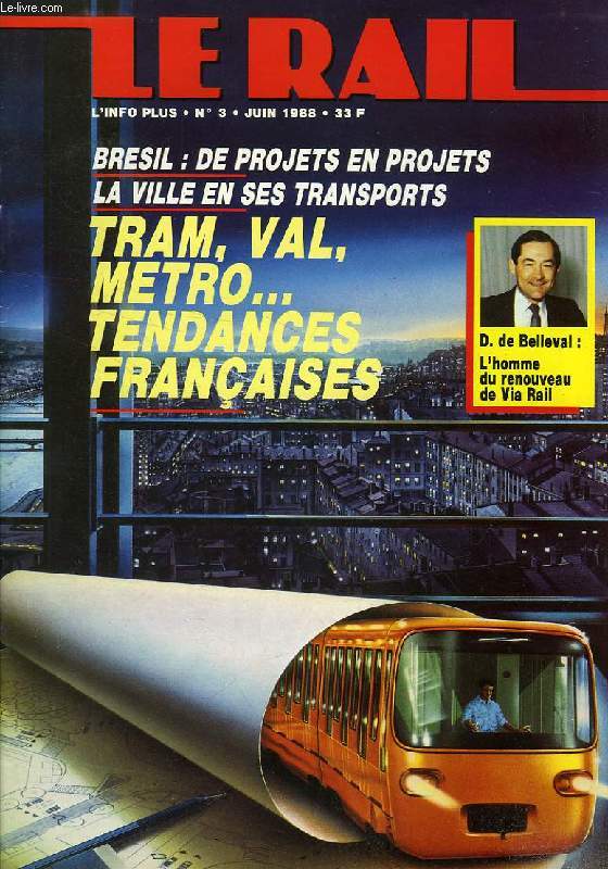 LE RAIL, L'INFO PLUS, N 3, JUIN 1988