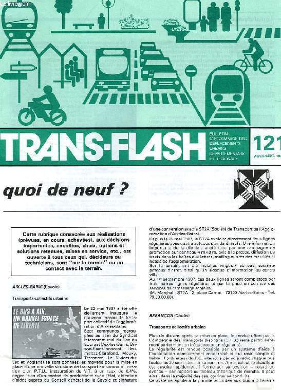 TRANS-FLASH, N 121, AOUT-SEPT. 1987